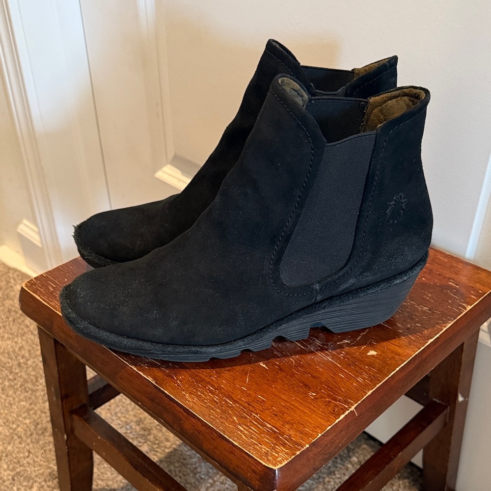 Fly London Black Ankle Booties